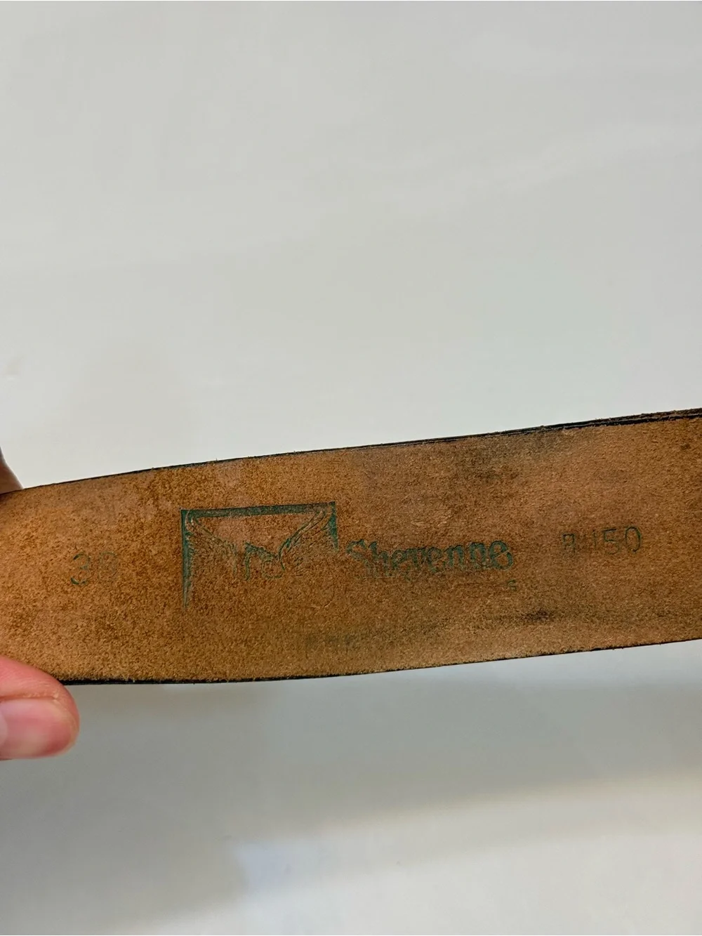 Vintage Texas Bicentennial Brown Leather Western Belt w/ Embossed Buckle C-400